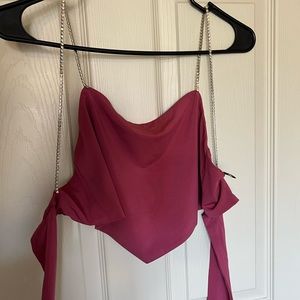 Forever 21, satin handkerchief top
